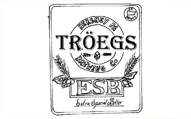 Tröegs ESB label sketch 1996.