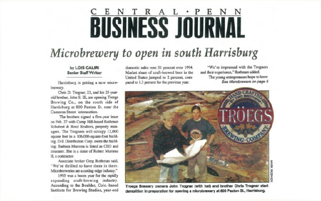 Central Penn Business Journal article 1996.