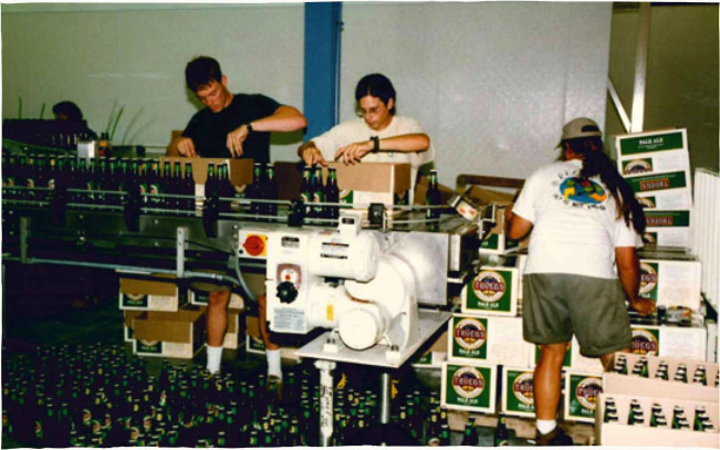Early Paxton Street bottling line in 1997.