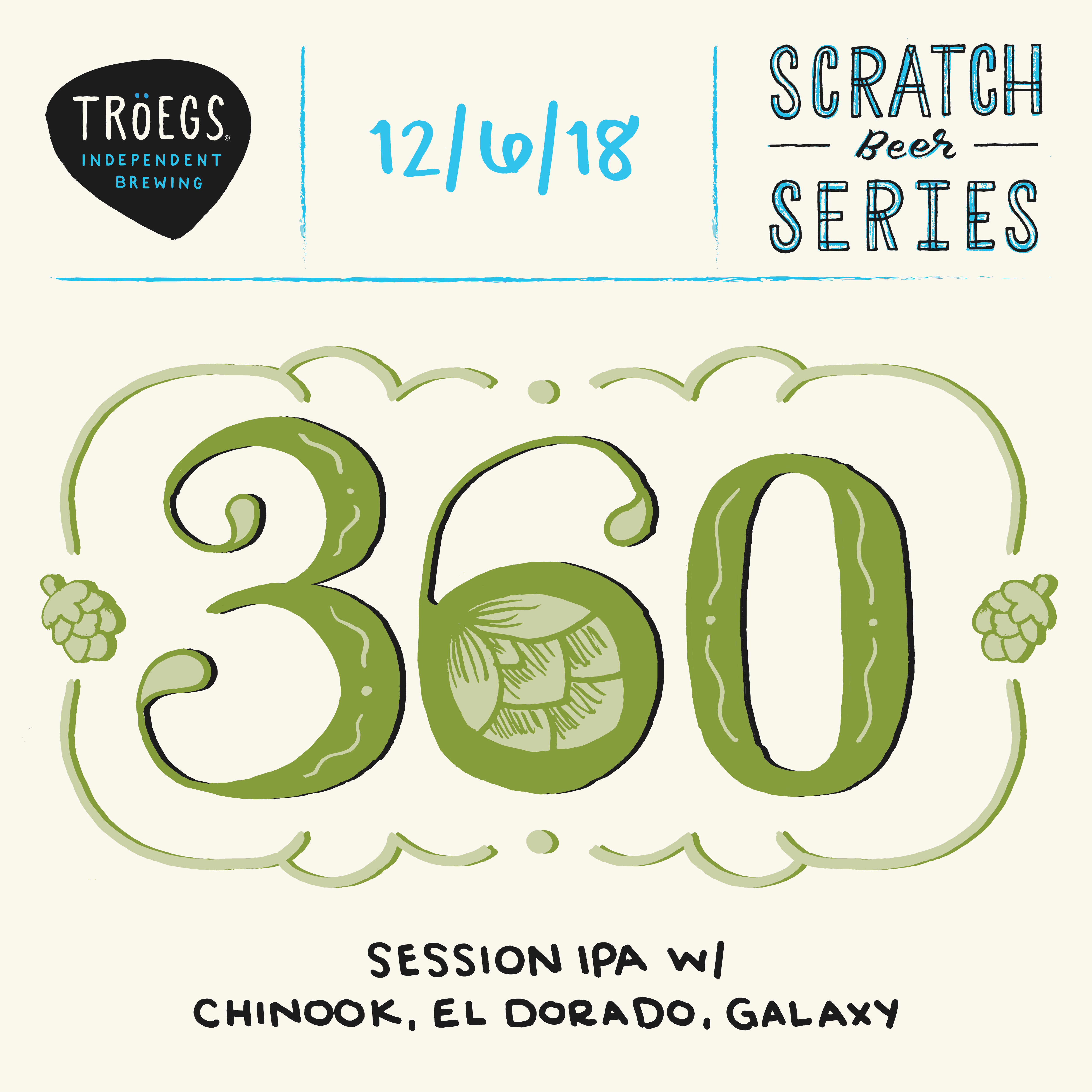 Scratch #360 Session IPA (w/ Chinook, El Dorado & Galaxy) by Troegs Independent Brewing