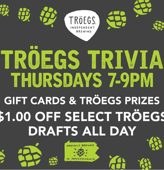 Tröegs Trivia Thursdays @ Moose’s LZ