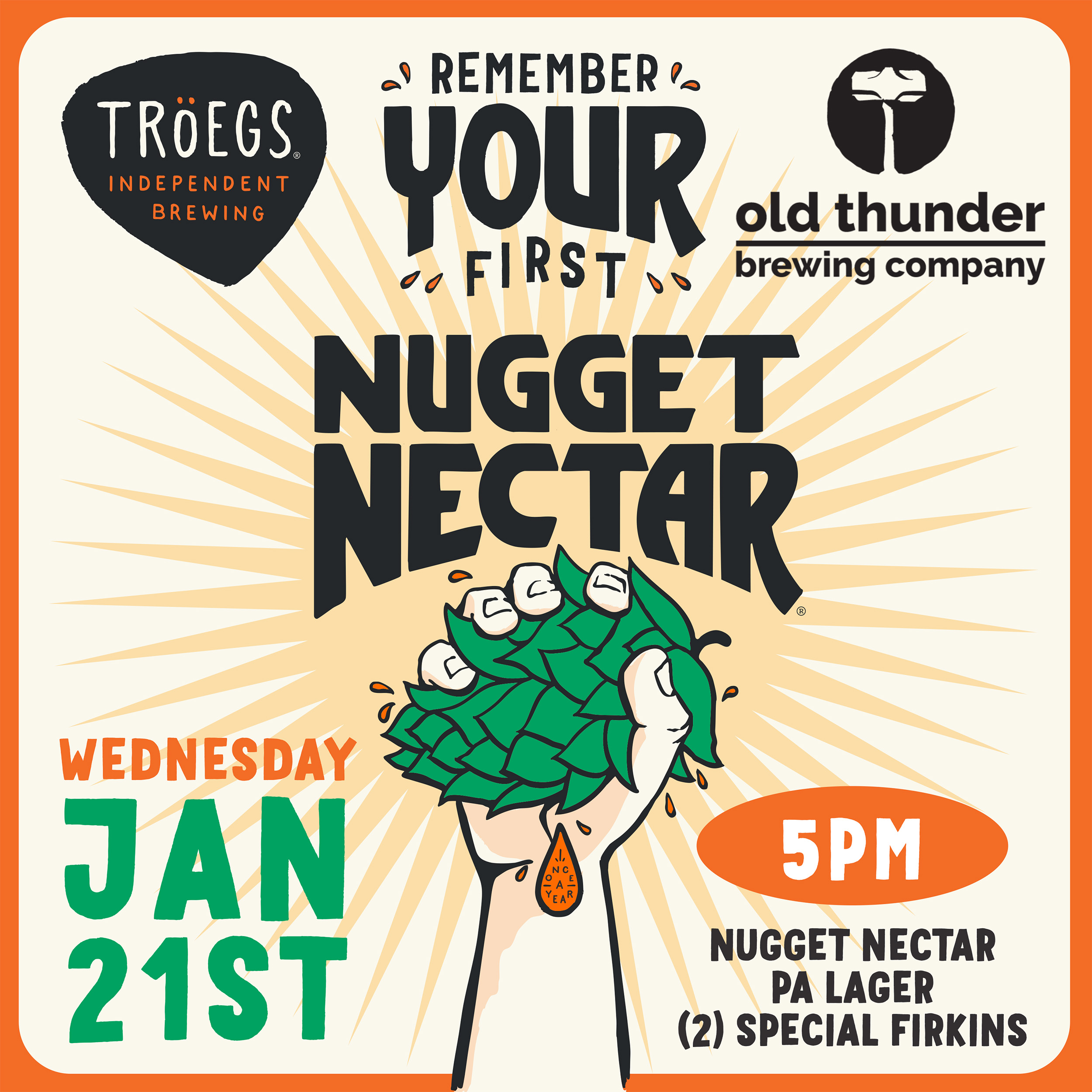 Nugget Firkin Tapping @ Old Thunder Brewing