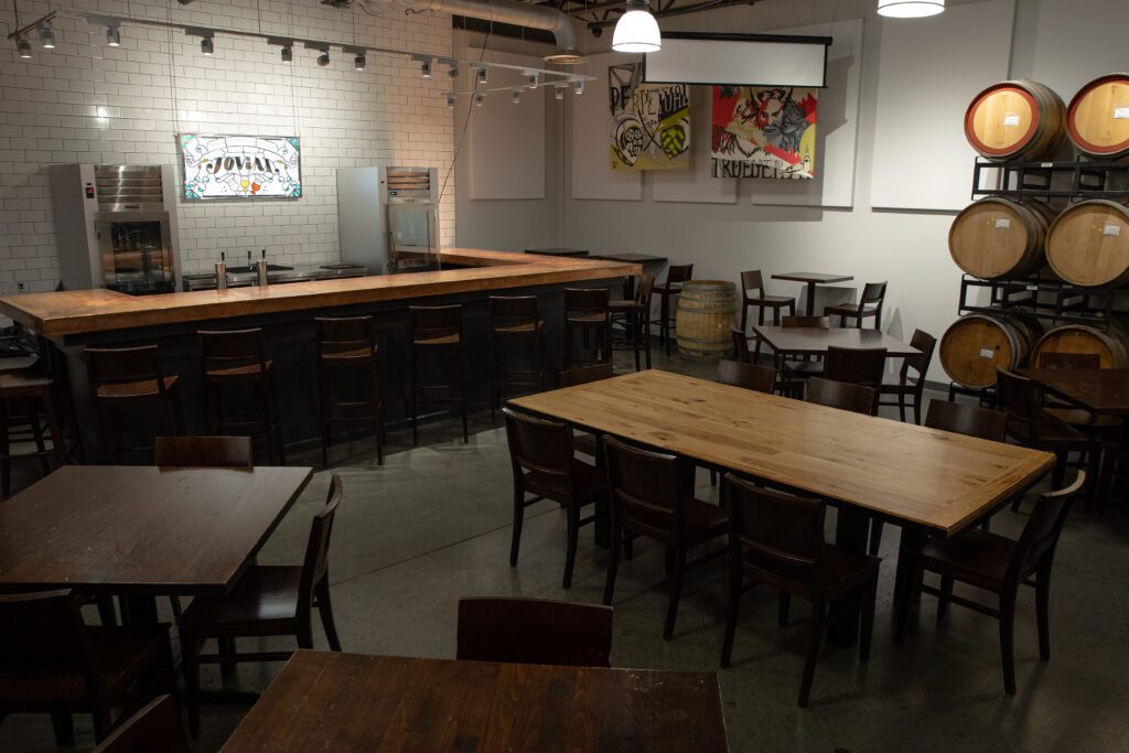 Inside our Barrel Room.