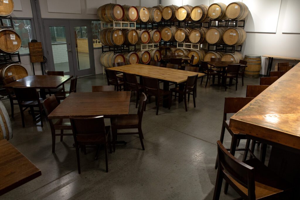 Inside our Barrel Room.