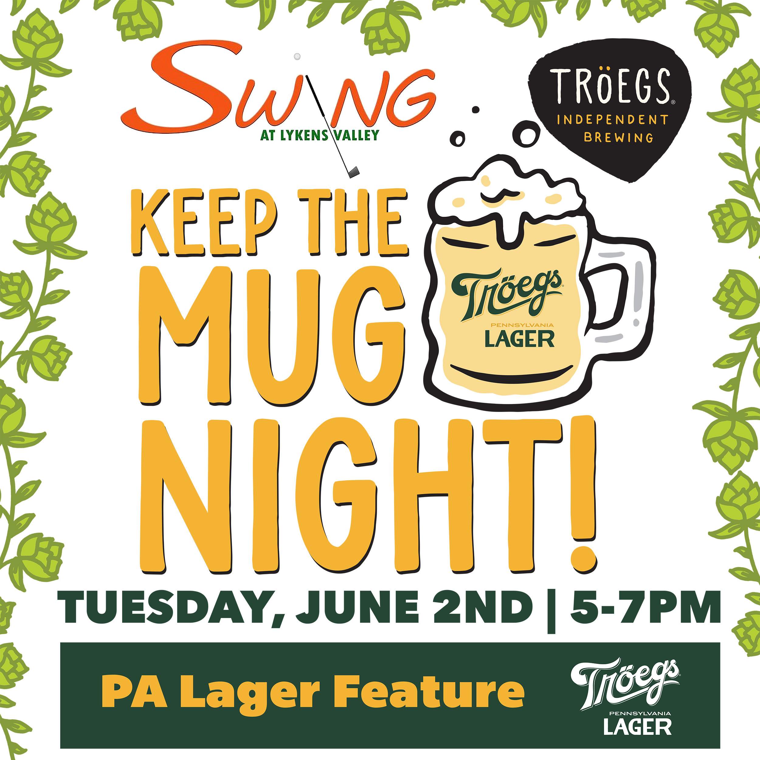 PA Lager Feature Night @ Swing at Lykens Valley