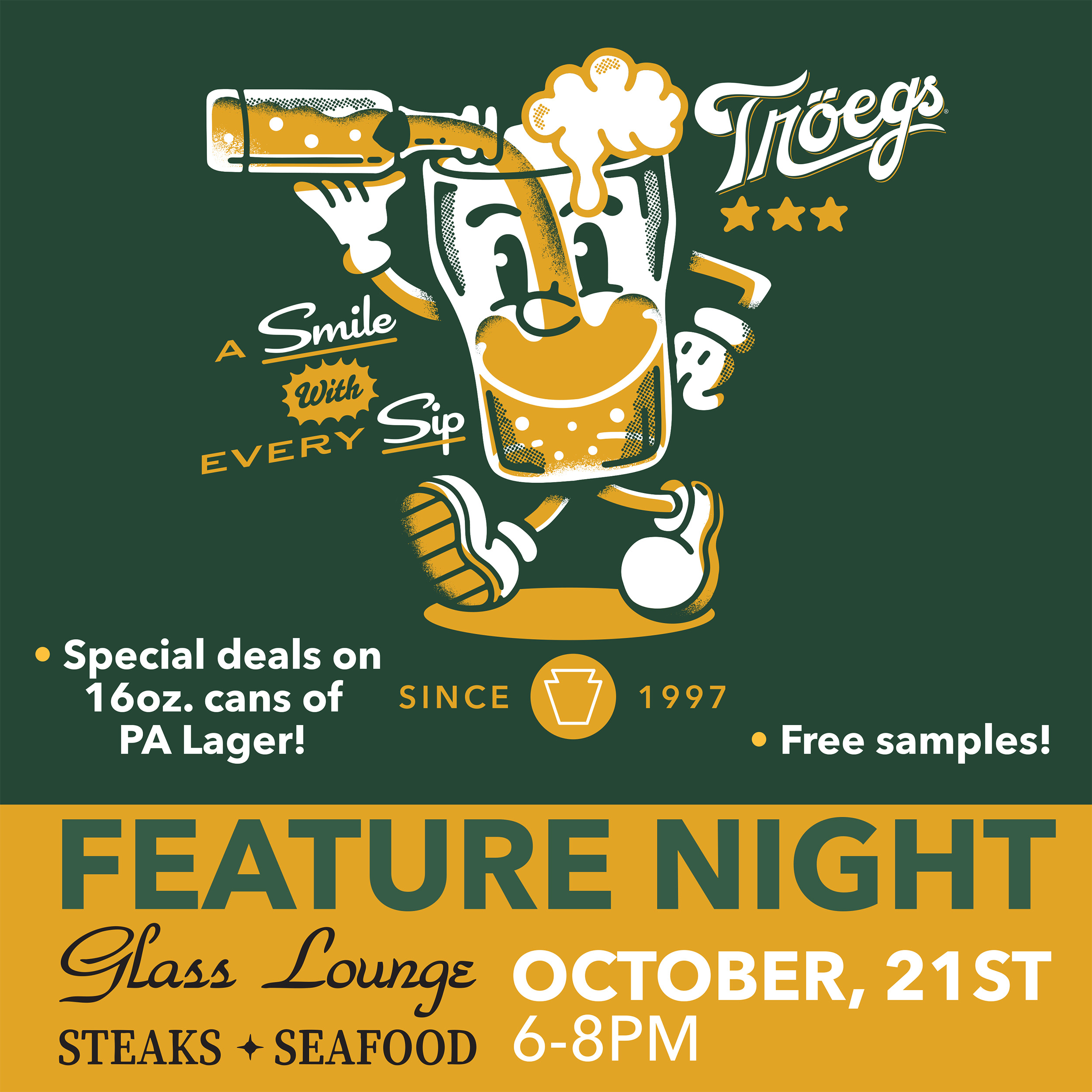 PA Lager Feature Night @ The Glass Lounge
